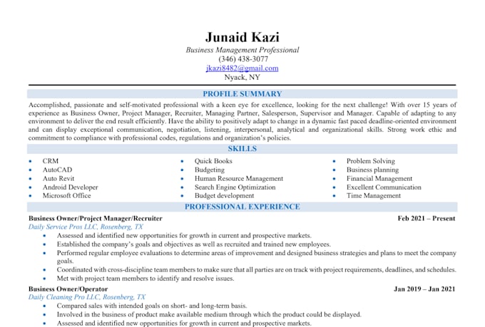 provide tech resume writing, cover letter and linkedin optimization services